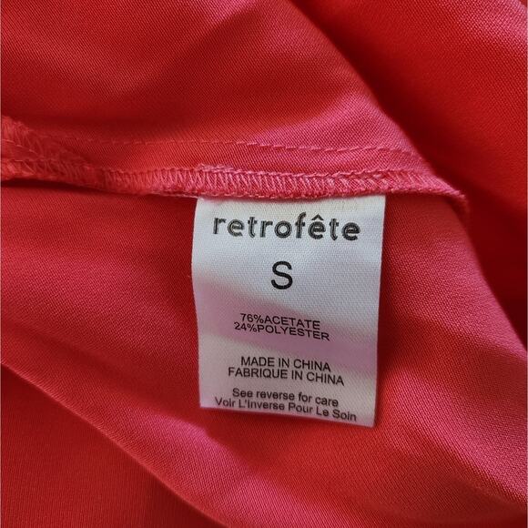 Retrofete Sabrina Dress in Coral Size Small Halter Open Back NWT Maxi Sleeveless - Picture 14 of 15